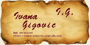 Ivana Gigović vizit kartica